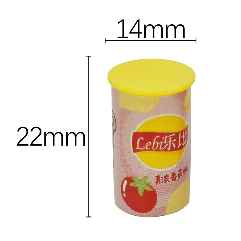 1set 1:12 Dollhouse Miniature Food Potato Chips BottlesMini Simulation Potato Chips Bottle Dolls Kitchen Food Toys