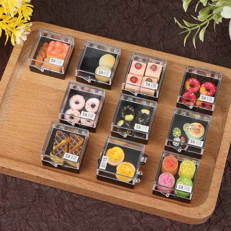 Mini Donut Rabbit Pig Cake Sweet Slow Rising Squishy Miniature Artificial Fake Ornaments