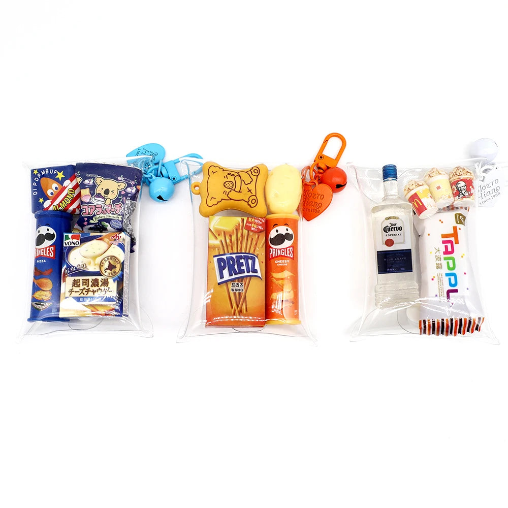 Japanese DIY Twisted Egg Bag Keychain | Mini Food and Play Bag Pendant | Rainbow Colored Homemade Twisted Egg Storage Bag Pendan