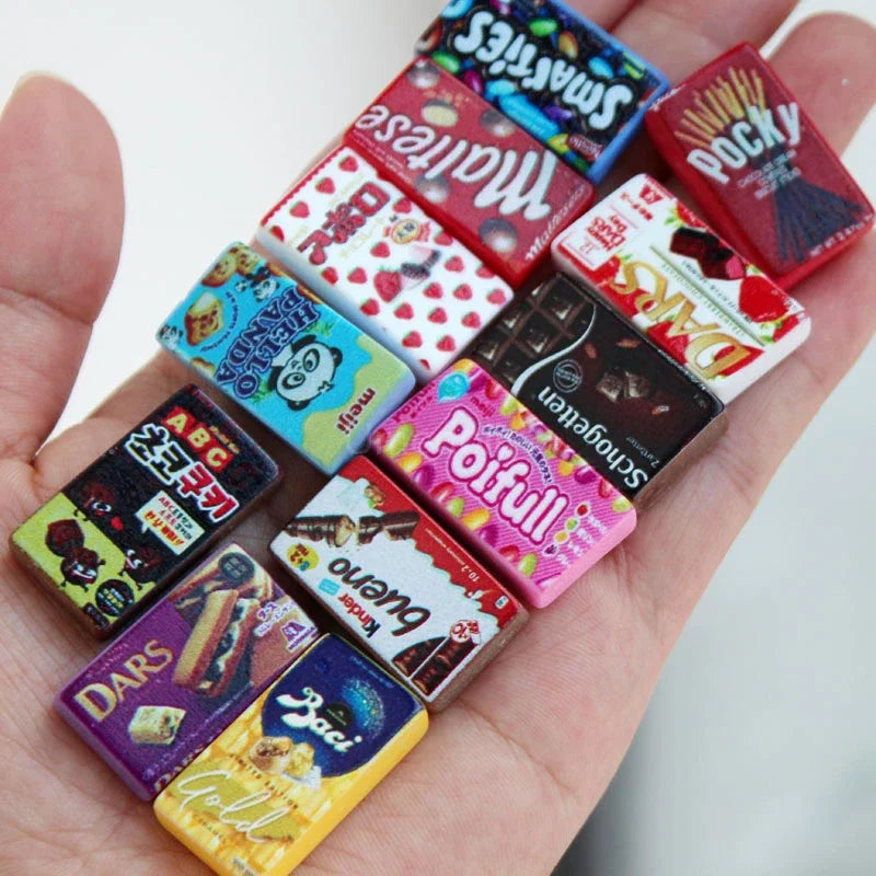 1/6 Miniature Dollhouse Snack Mini Chocolate Bean Model Food for BJD Doll Kitchen Accessories Toys for Girl