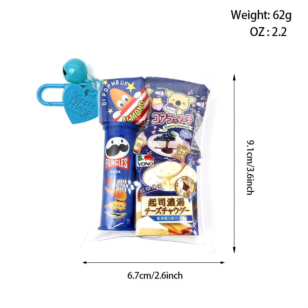 Japanese DIY Twisted Egg Bag Keychain | Mini Food and Play Bag Pendant | Rainbow Colored Homemade Twisted Egg Storage Bag Pendan