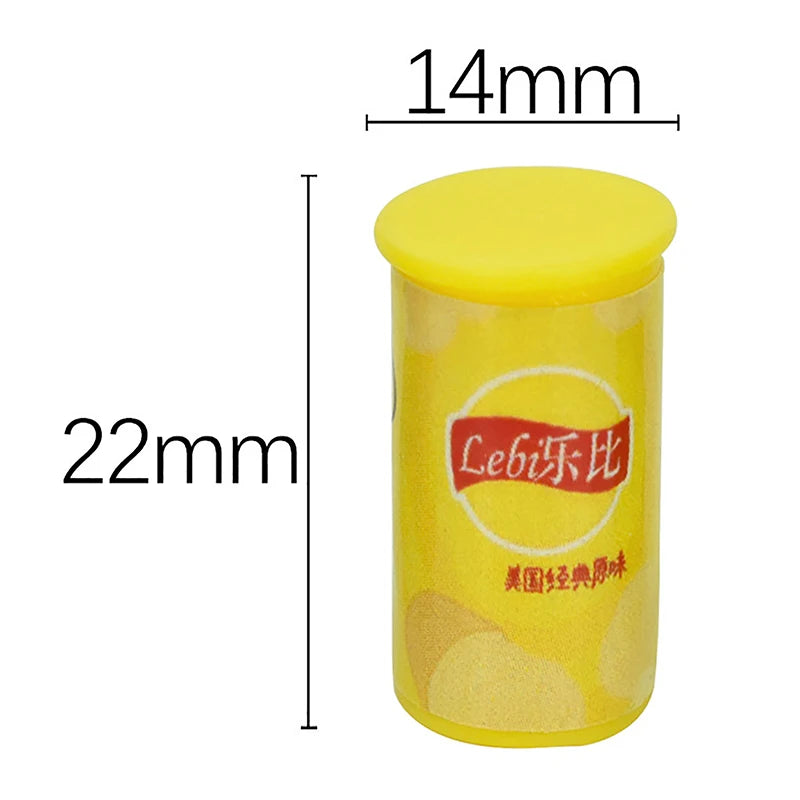 1set 1:12 Dollhouse Miniature Food Potato Chips BottlesMini Simulation Potato Chips Bottle Dolls Kitchen Food Toys