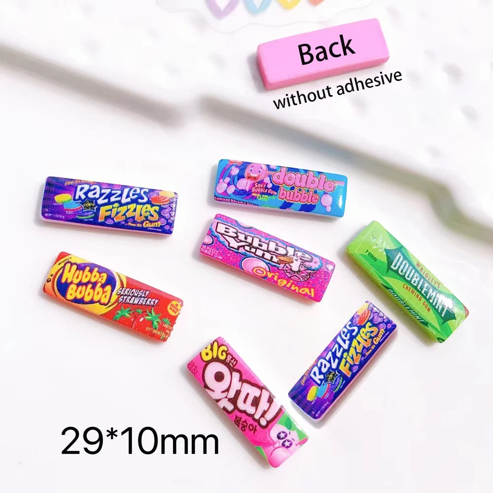 10pcs Resin Mini Candy 3d Resin Flat Cabochons Scrapbook Kawaii Diy Jewelry Craft Decoration Embellishments Hairpin Accessories