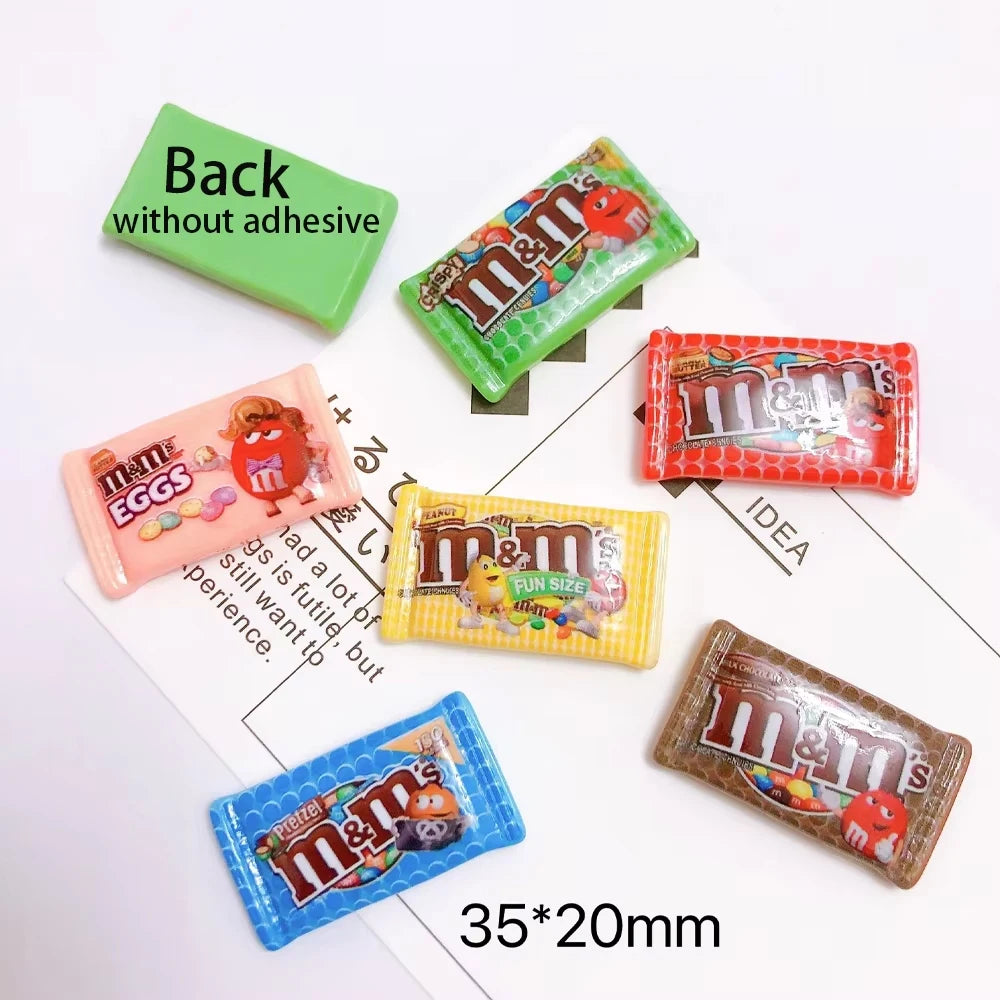 10pcs Resin Mini Candy 3d Resin Flat Cabochons Scrapbook Kawaii Diy Jewelry Craft Decoration Embellishments Hairpin Accessories