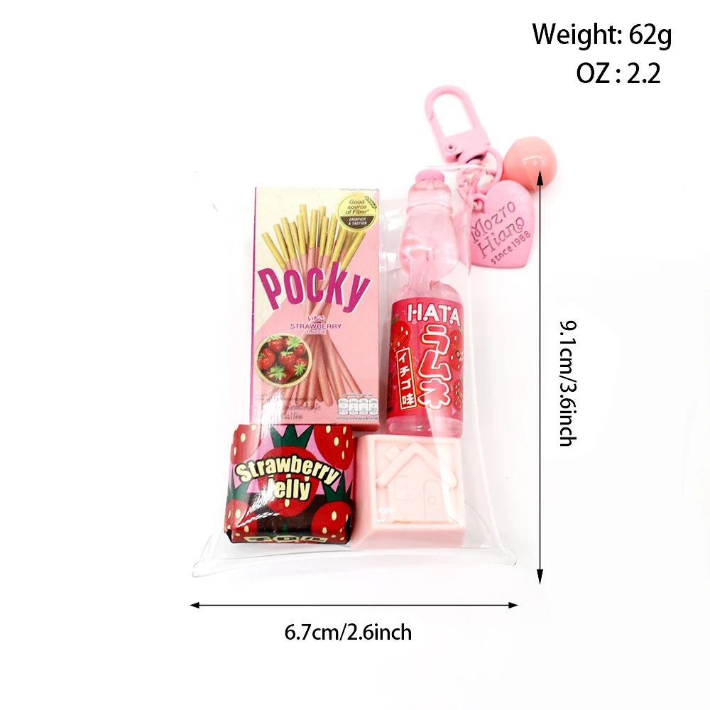 Japanese DIY Twisted Egg Bag Keychain | Mini Food and Play Bag Pendant | Rainbow Colored Homemade Twisted Egg Storage Bag Pendan