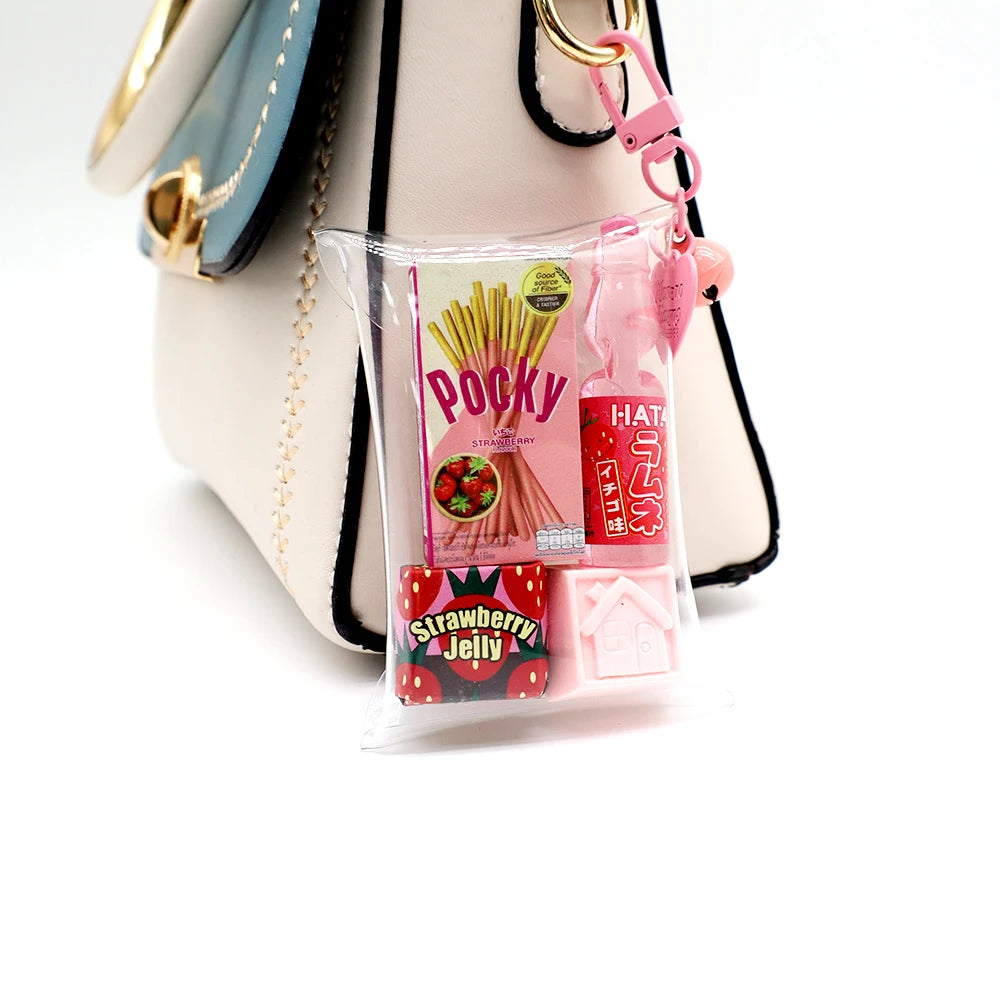 Japanese DIY Twisted Egg Bag Keychain | Mini Food and Play Bag Pendant | Rainbow Colored Homemade Twisted Egg Storage Bag Pendan