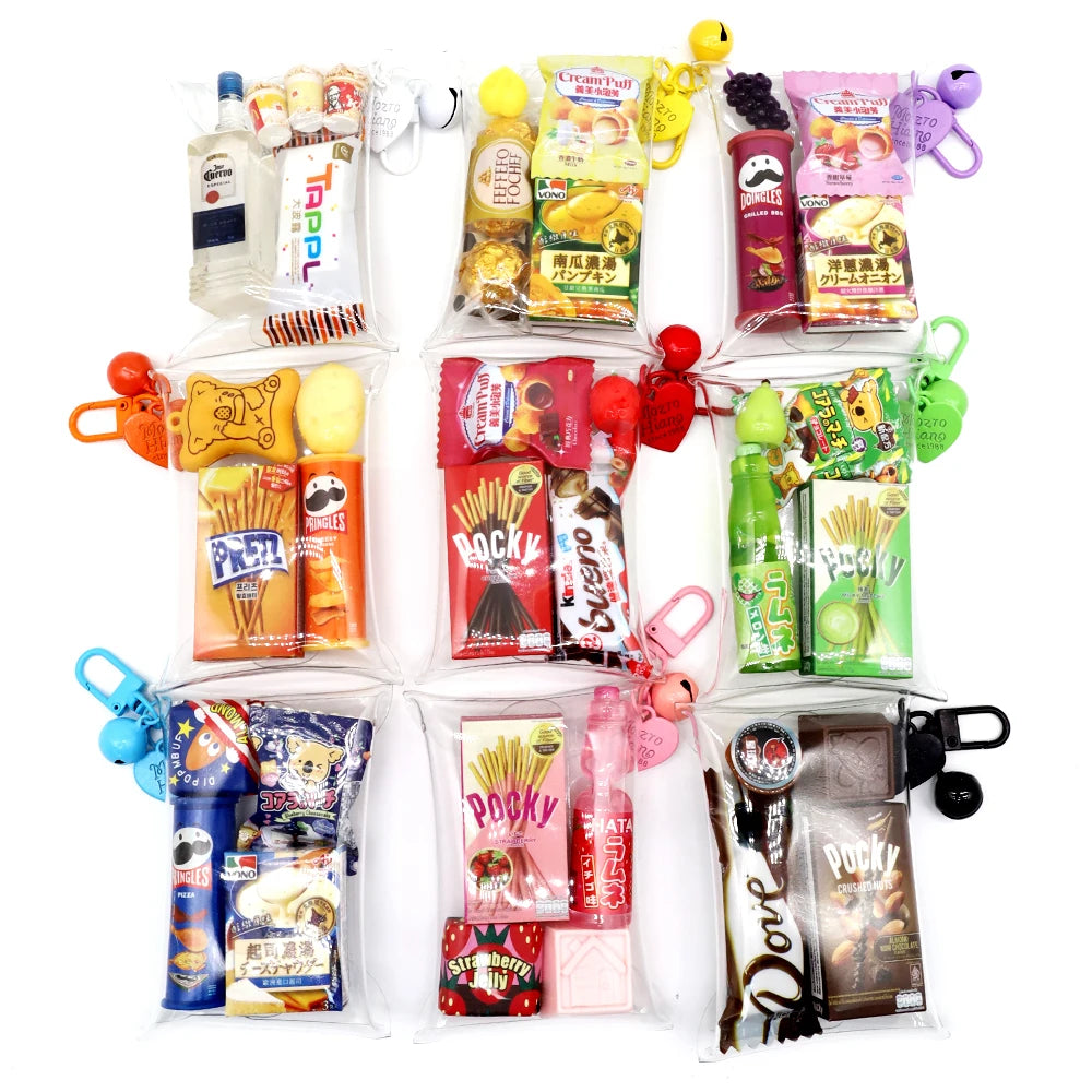 Japanese DIY Twisted Egg Bag Keychain | Mini Food and Play Bag Pendant | Rainbow Colored Homemade Twisted Egg Storage Bag Pendan