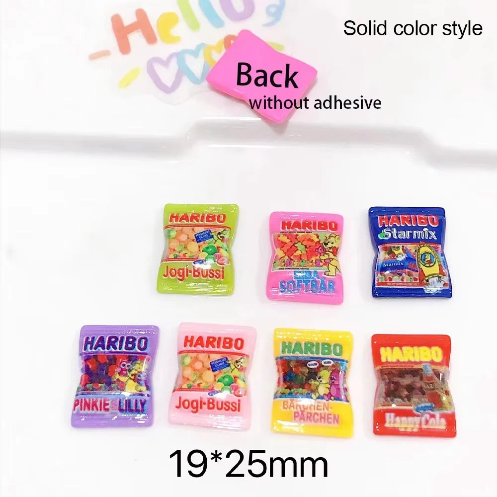 10pcs Resin Mini Candy 3d Resin Flat Cabochons Scrapbook Kawaii Diy Jewelry Craft Decoration Embellishments Hairpin Accessories