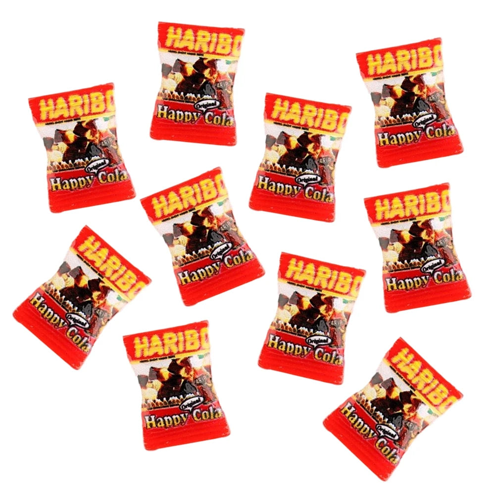 10pcs Resin Mini Candy 3d Resin Flat Cabochons Scrapbook Kawaii Diy Jewelry Craft Decoration Embellishments Hairpin Accessories