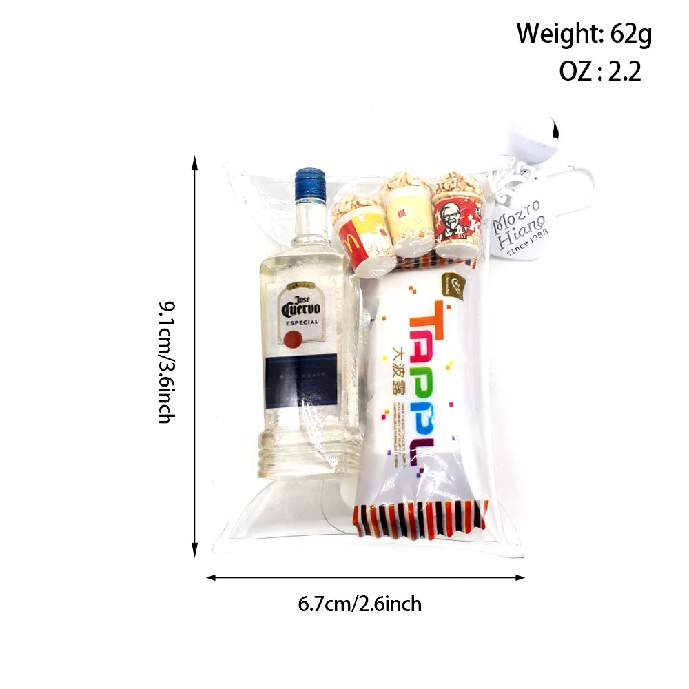 Japanese DIY Twisted Egg Bag Keychain | Mini Food and Play Bag Pendant | Rainbow Colored Homemade Twisted Egg Storage Bag Pendan