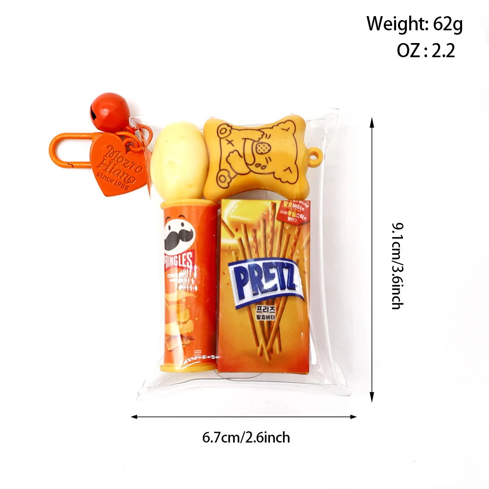 Japanese DIY Twisted Egg Bag Keychain | Mini Food and Play Bag Pendant | Rainbow Colored Homemade Twisted Egg Storage Bag Pendan