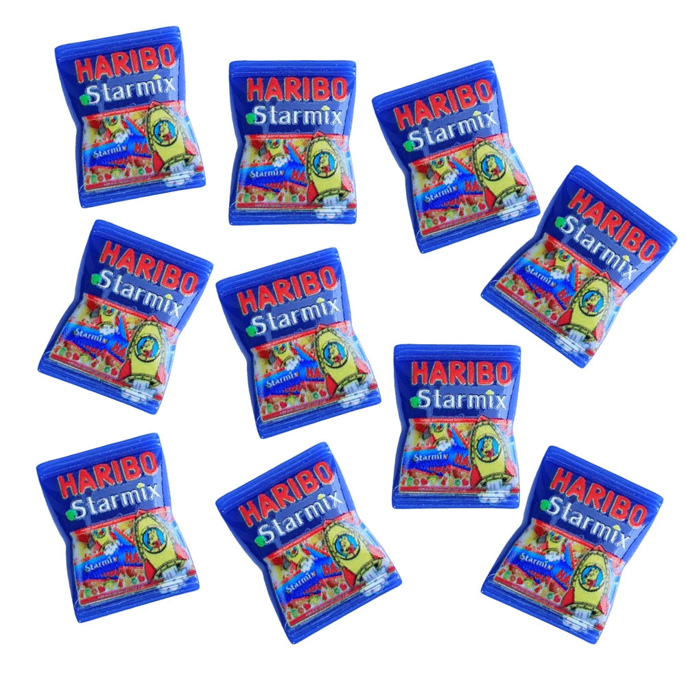 10pcs Resin Mini Candy 3d Resin Flat Cabochons Scrapbook Kawaii Diy Jewelry Craft Decoration Embellishments Hairpin Accessories