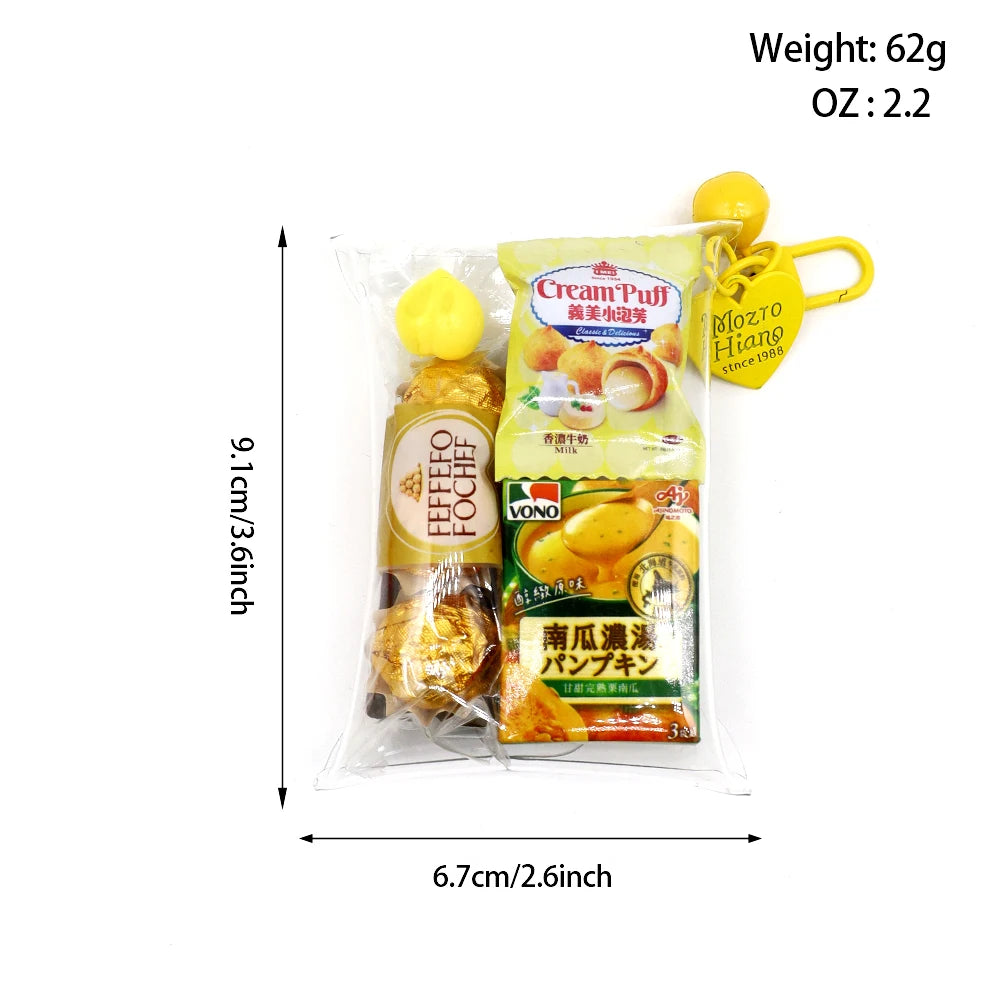 Japanese DIY Twisted Egg Bag Keychain | Mini Food and Play Bag Pendant | Rainbow Colored Homemade Twisted Egg Storage Bag Pendan