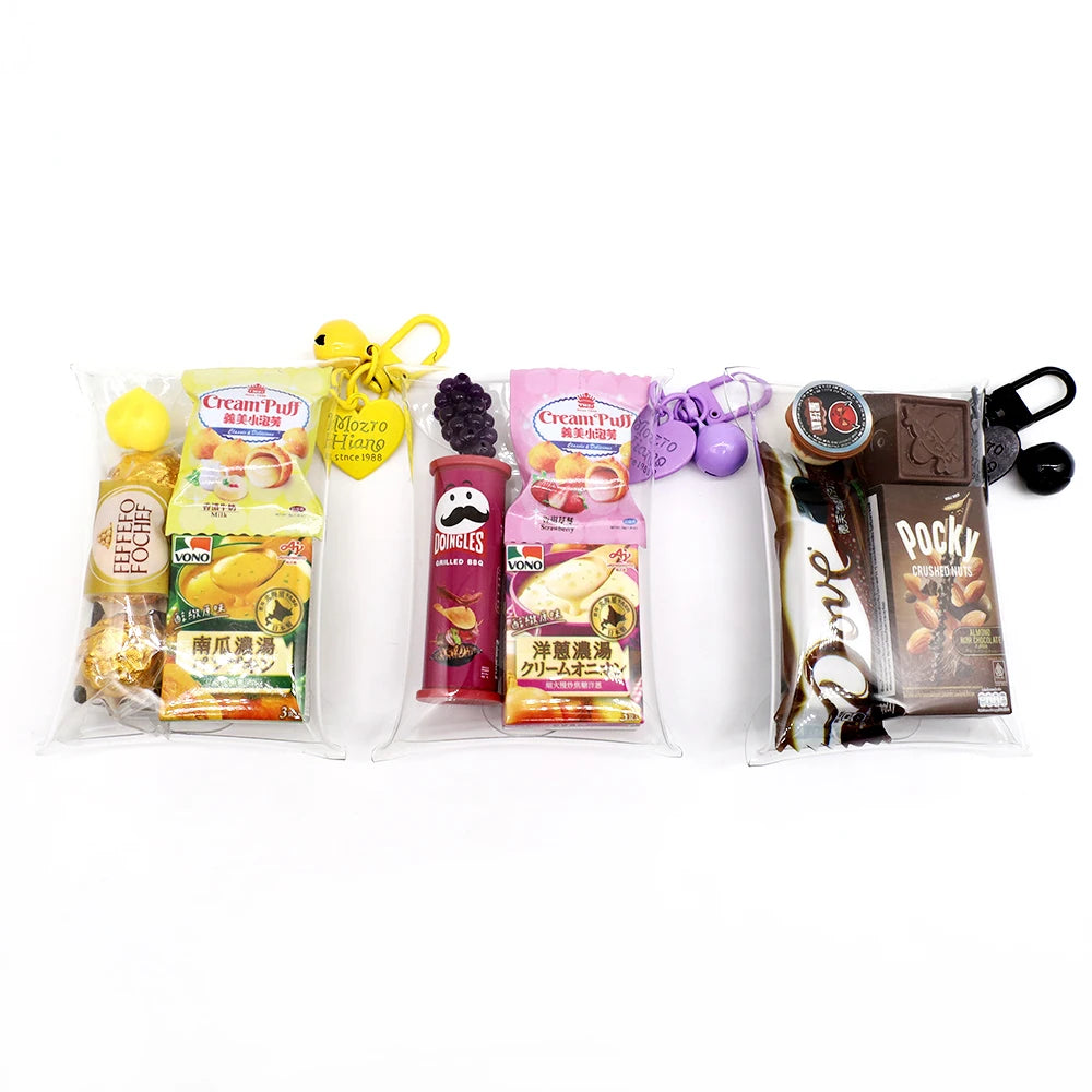 Japanese DIY Twisted Egg Bag Keychain | Mini Food and Play Bag Pendant | Rainbow Colored Homemade Twisted Egg Storage Bag Pendan