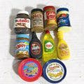 10PCS 1/6 Scale Miniature Dollhouse Cute Sauce Jam/ Cookies /Snacks Daily Necessities Model Toys for OB11 BJD Doll Accessories