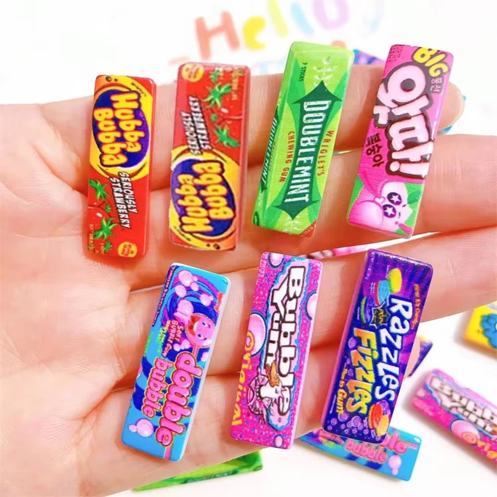 10pcs Resin Mini Candy 3d Resin Flat Cabochons Scrapbook Kawaii Diy Jewelry Craft Decoration Embellishments Hairpin Accessories